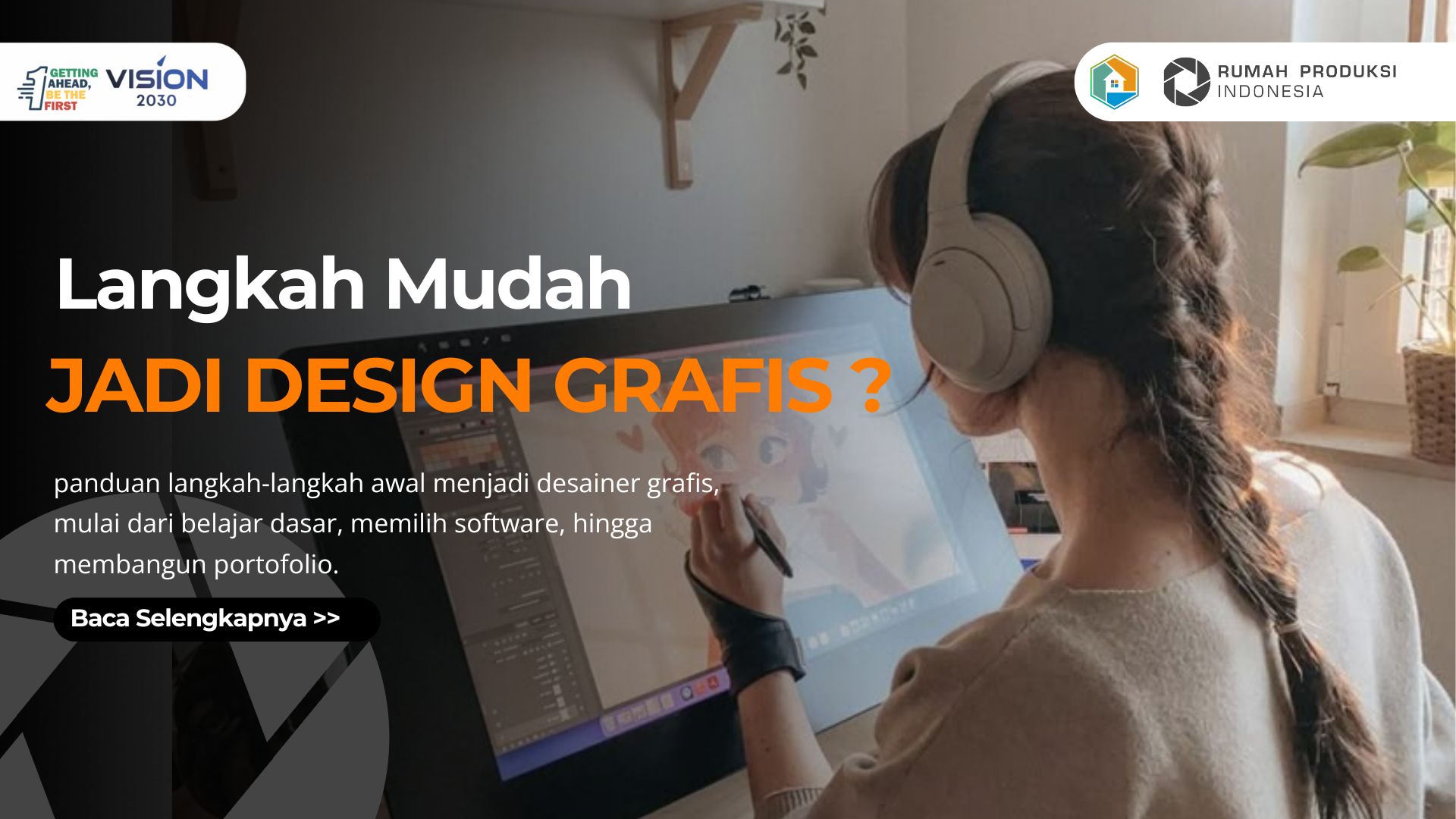 Ilustrasi langkah menjadi desainer grafis pemula