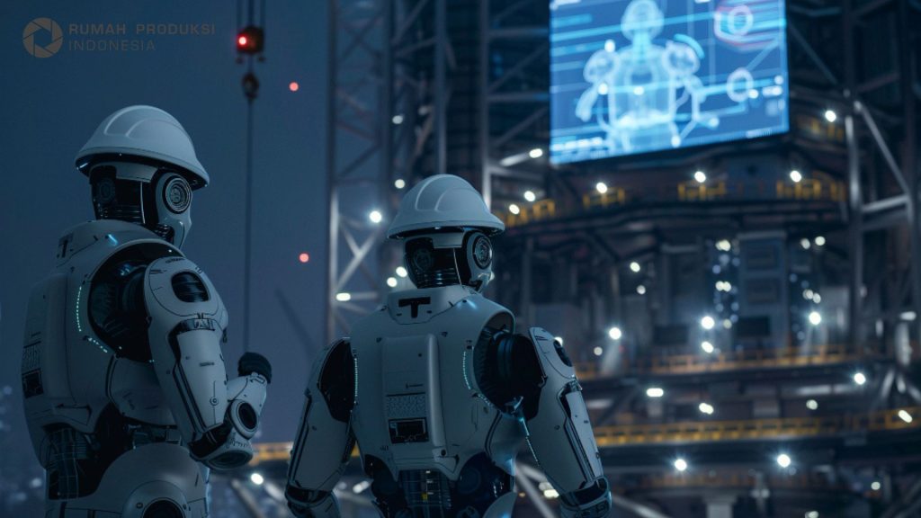 kecerdasan buatan dalam pendidikan era transformasi digital 2025 dengan siswa belajar menggunakan teknologi AI interaktif.