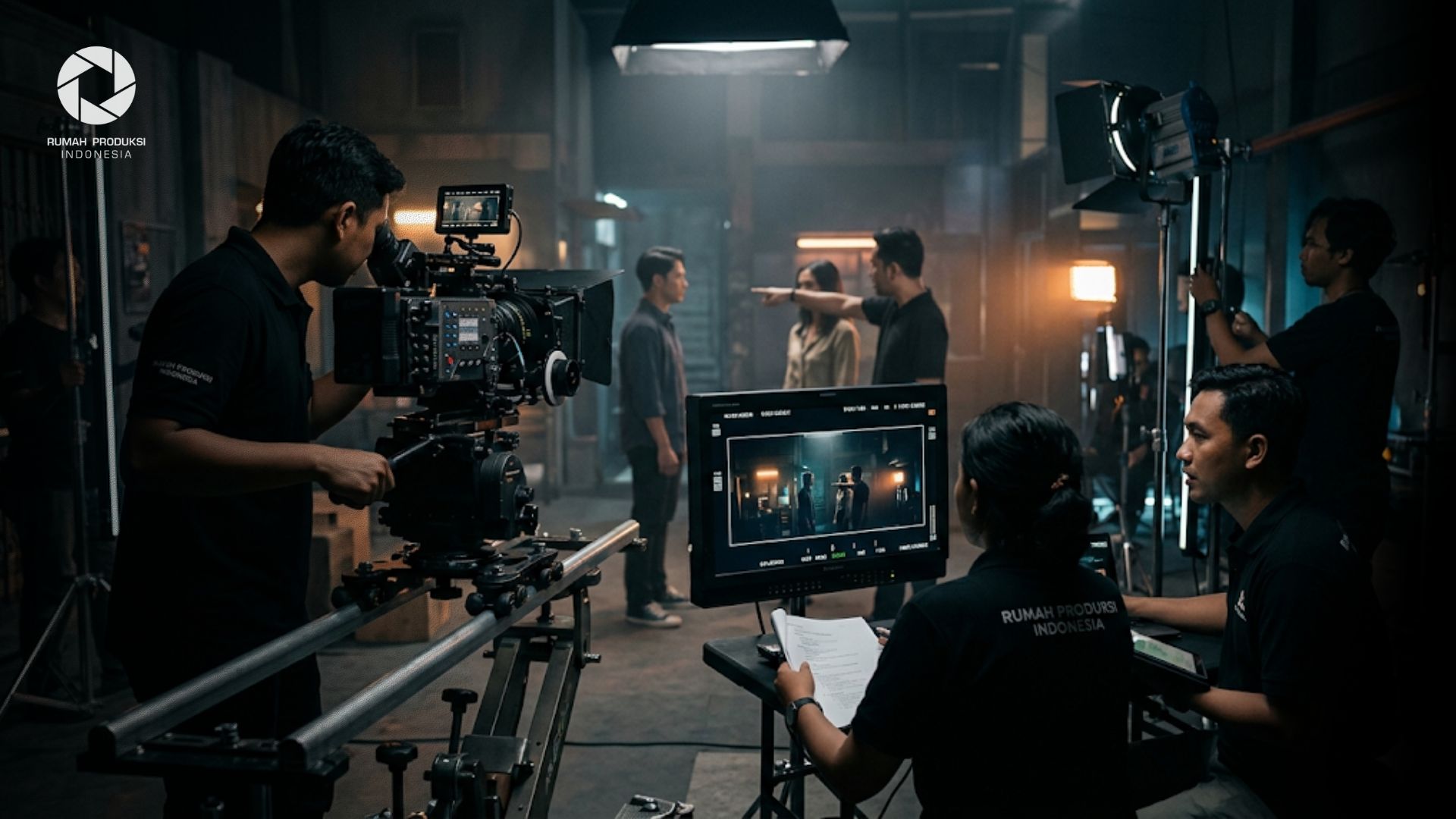 Tim kreatif Rumah Produksi Indonesia melakukan produksi film pendek profesional untuk kebutuhan branding bisnis