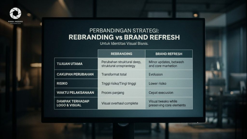 Perbedaan Rebranding dan Brand Refresh: Kapan Bisnis Anda Membutuhkannya?
