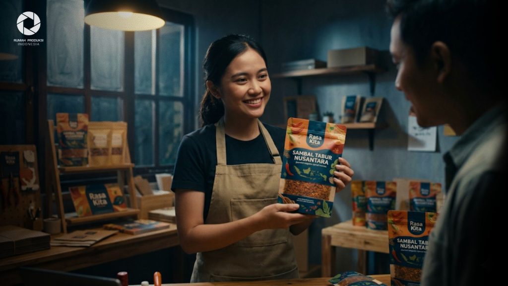 Contoh kemasan produk UMKM modern dengan desain menarik yang meningkatkan daya tarik pembeli dan memperkuat branding produk