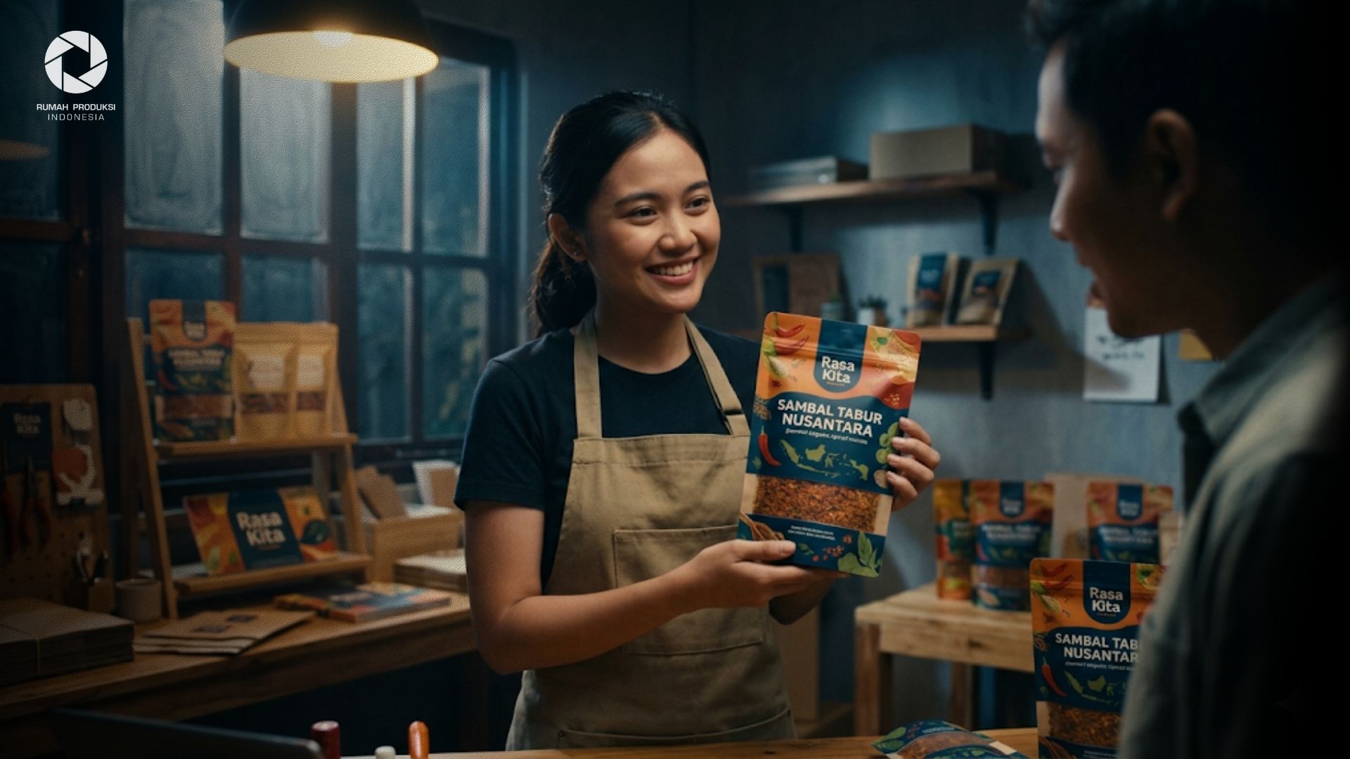 Contoh kemasan produk UMKM modern dengan desain menarik yang meningkatkan daya tarik pembeli dan memperkuat branding produk