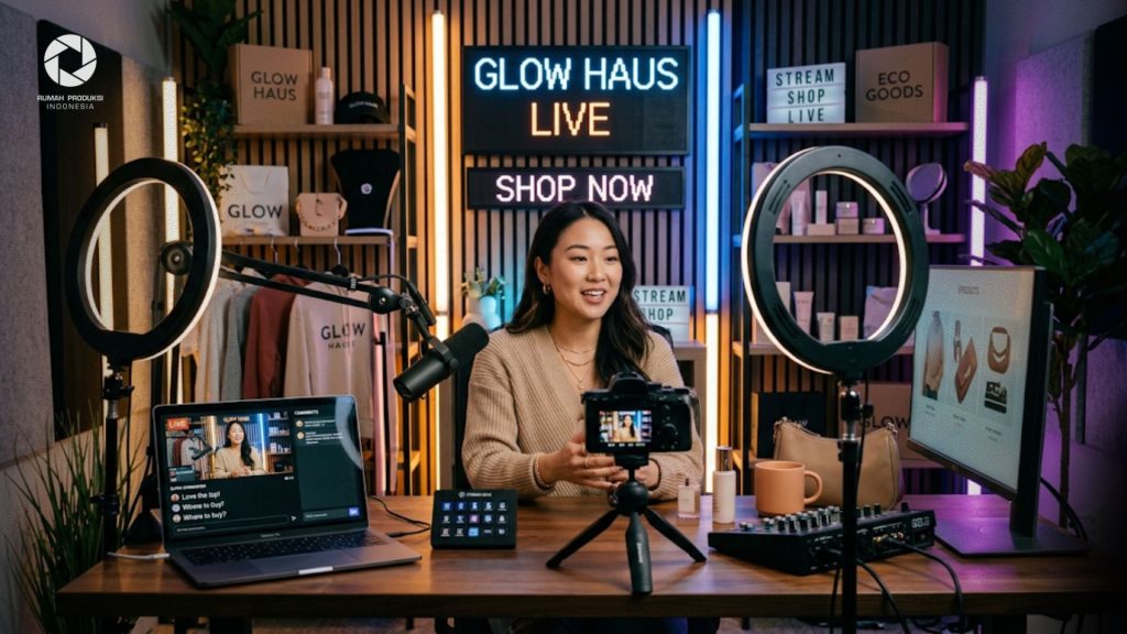 Rekomendasi setup alat untuk live streaming jualan online profesional di studio Shopee dan TikTok