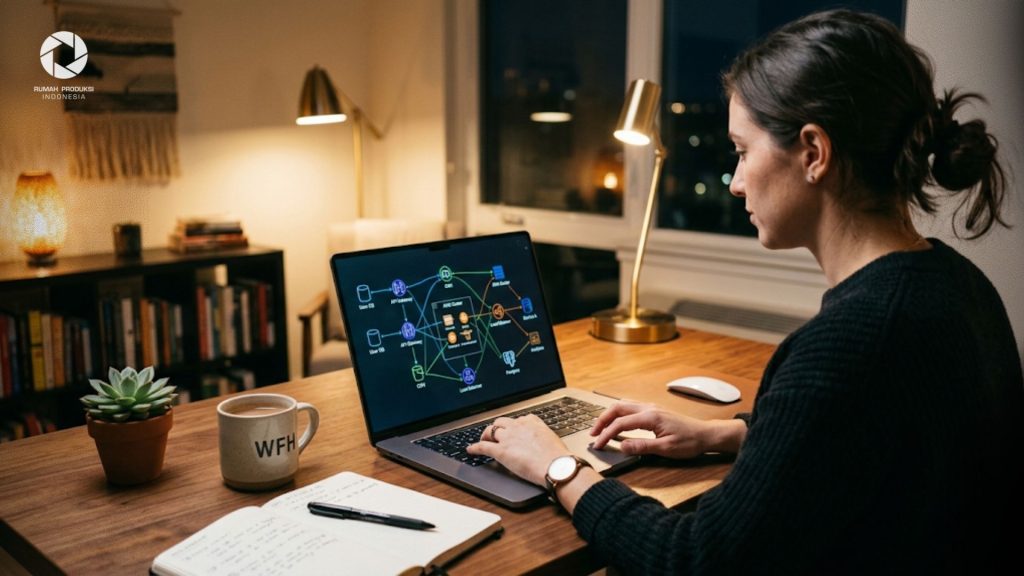 Diagram alur cara kerja DNS menerjemahkan alamat IP address menjadi nama domain web