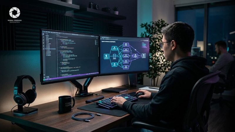 skema cara kerja API website yang menghubungkan dua aplikasi dalam ekosistem bisnis digital.